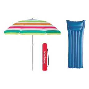 Sombrilla y colchoneta Besway de 200 cm (color aleatorio)