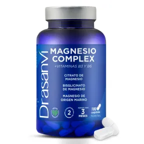 Magnesio Bisglicinato y Citrato 250mg con Vitaminas B6 y B3