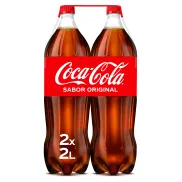 Botellas de Coca-Cola Sabor Original 2 L - Pack de 2