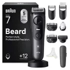 Recortadora de Barba Braun Series 7 BT7545, Gris Recargable