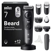 Recortadora de Barba Braun Series 7 BT7545, Gris Recargable