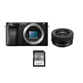 Kit Sony Alpha 6100: Cámara EVIL 24.2MP con Objetivo y SD