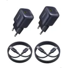 Cargadores de pared Baseus 45W GaN: Pack de 2 rápidos.