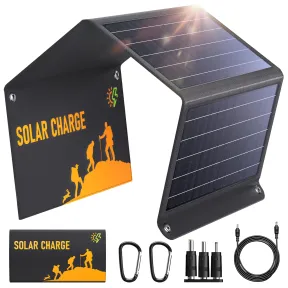 Cargador Solar Portátil 30W, Panel Solar 18V 3.6A USB-C