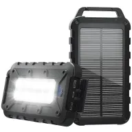 Cargador Solar 10000mAh, Batería Externa Impermeable IPX4