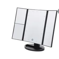 Espejo plegable con luz LED para maquillaje