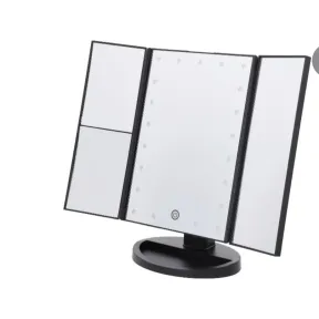 Espejo plegable con luz LED para maquillaje
