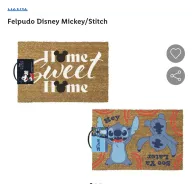 Felpudo de Miky o Stitch de Disney