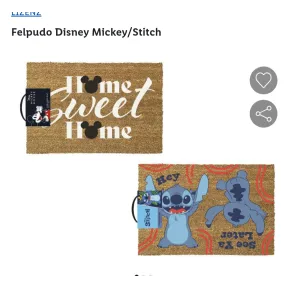 Felpudo de Miky o Stitch de Disney