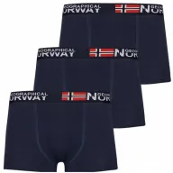 Pack de 3 Calzoncillos Bóxer Geographical Norway Hombre Azul Marino