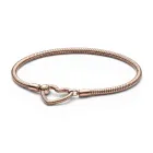 Pulsera de cadena de serpiente chapada en oro rosa PANDORA
