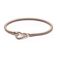 Pulsera de cadena de serpiente chapada en oro rosa PANDORA