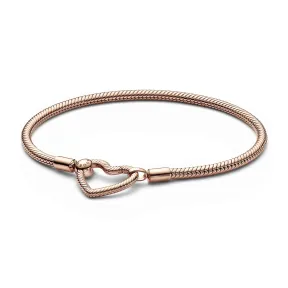 Pulsera de cadena de serpiente chapada en oro rosa PANDORA