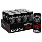 Pack de 12 Latas de Coca-Cola y Jack Daniel's 250 ml