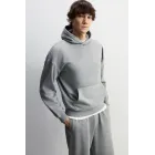 Sudadera con capucha efecto lavado en 3 colores, Tallas XS-XXL.
