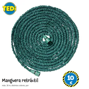 Manguera retráctil 30 m a solo 10€ en varios colores
