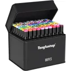 Rotuladores de 80 colores en caja organizada