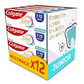 Colgate Total Junior: Protección Completa y Anticaries, 12 Unidades
