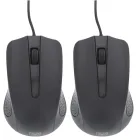 Paquete de 2 Ratones Ópticos Negro USB 800 dpi