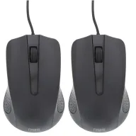 Paquete de 2 Ratones Ópticos Negro USB 800 dpi