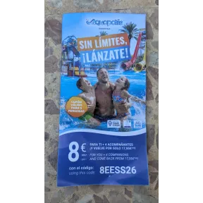 Descuento de 8€ en Aquopolis Torrevieja para 5 personas