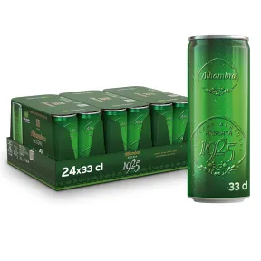 Cerveza Extra Alhambra Reserva 1925, Pack 24 Latas 33cl