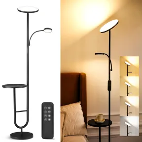 Lámpara Moderna LED Regulable con Mesa y Mando, 36W+7W
