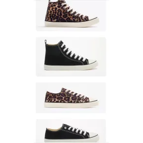 Zapatillas altas y bajas: animal print o negras