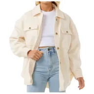 Shacket de Forro Polar Off White para Mujer - Rip Curl L