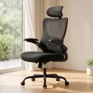 Silla de Oficina Ergonómica Marsail: Soporte Lumbar y Reposacabezas