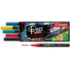 Estuche de 5 marcadores acrílicos STABILO FREE T100