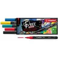 Estuche de 5 marcadores acrílicos STABILO FREE T100