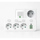 Regleta 6 en 1 con USB y enchufes individuales tipo C