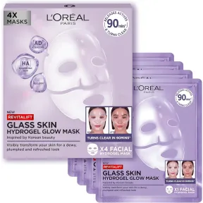 Mascarilla Facial Hidrogel Revitalift Filler L'Oréal Paris Pack 4