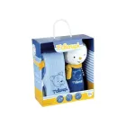 Estuche de nacimiento T'CHOUPI Baby con peluche azul 25 cm