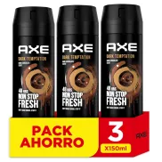 Pack 3 desodorantes Axe Dark Temptation a solo 7,85€