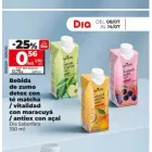 Zumo detox y antiox 330 ml, 3 sabores a 0,56€ unidad.