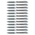 Bolígrafo Pentel EnerGel XM BL77 Gris - Pack de 12 unidades