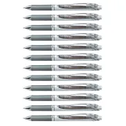 Bolígrafo Pentel EnerGel XM BL77 Gris - Pack de 12 unidades