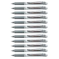 Bolígrafo Pentel EnerGel XM BL77 Gris - Pack de 12 unidades