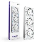 Ventilador RGB 360mm NZXT F360X con PWM, Blanco, 3100 RPM