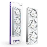 Ventilador RGB 360mm NZXT F360X con PWM, Blanco, 3100 RPM