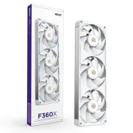 Ventilador RGB 360mm NZXT F360X con PWM, Blanco, 3100 RPM