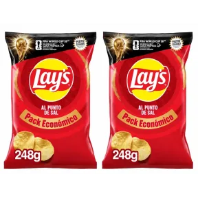 Lay's Patatas Fritas al Punto de Sal, 2x248g (1,74€/unidad)