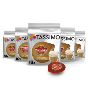 Cápsulas Compatibles Tassimo de Café con Leche Marcilla 80u.