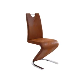 Silla marrón THIRA para comedor