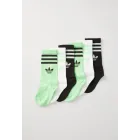 Calcetines Unisex Adidas Originals 6 Pack - Black/White/Lime
