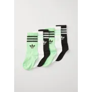 Calcetines Unisex Adidas Originals 6 Pack - Black/White/Lime