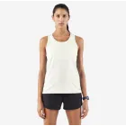 Camiseta sin mangas Kiprun Run 100 mujer, blanca y transpirable