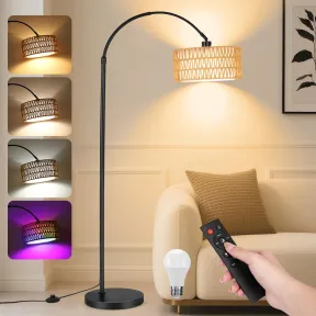 Lámpara de Pie LED Regulable 9W con Control Remoto